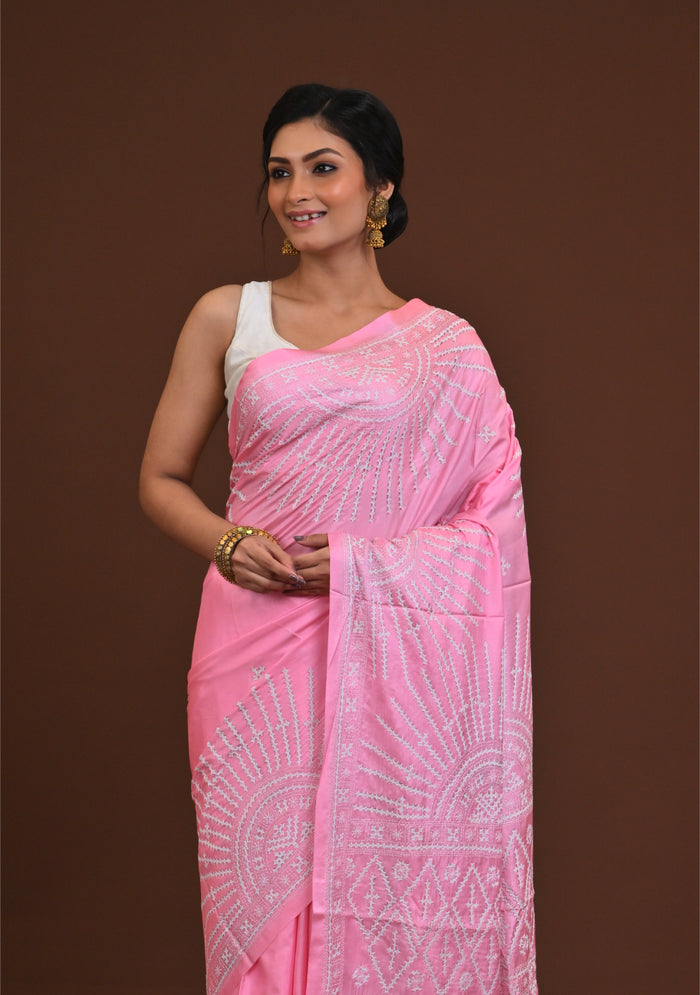 Blended Silk Kantha Saree