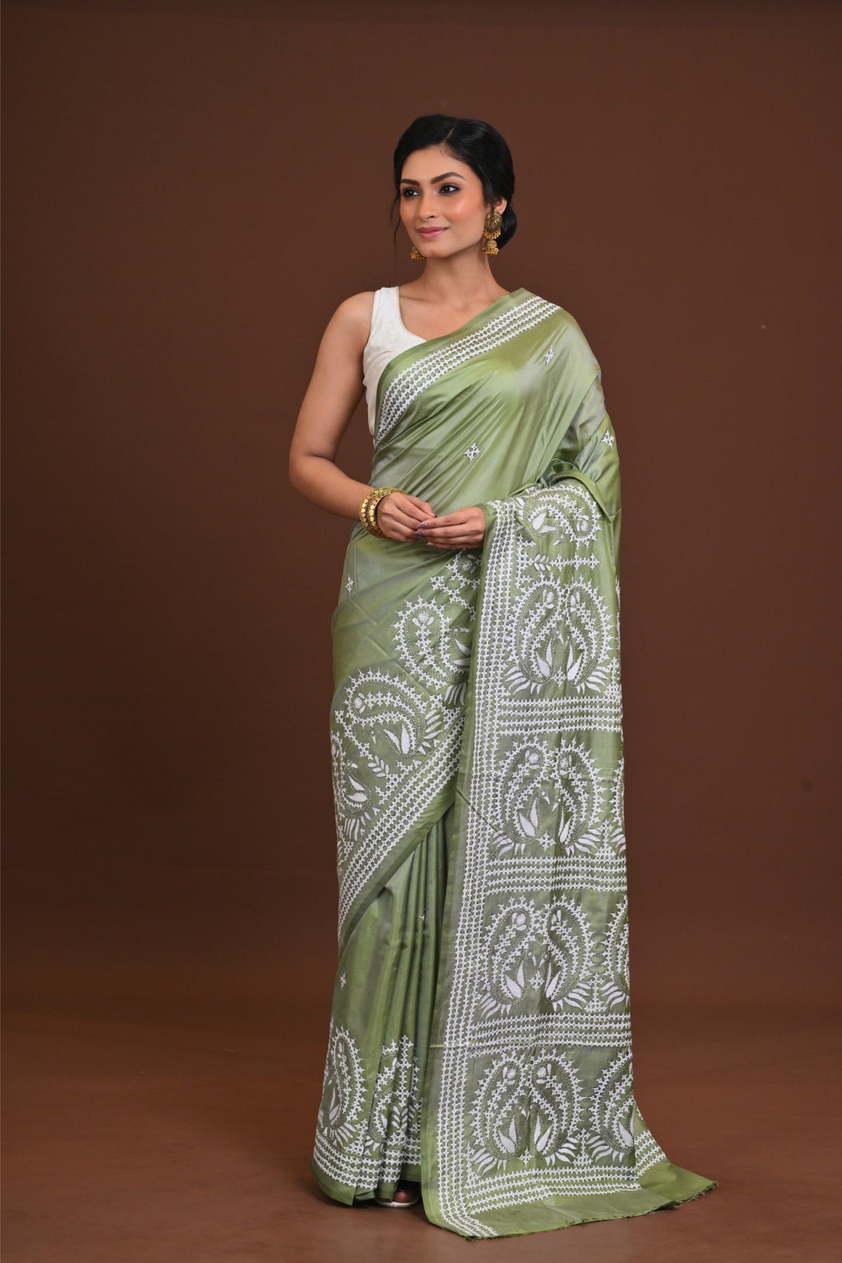 Blended Silk Kantha Saree
