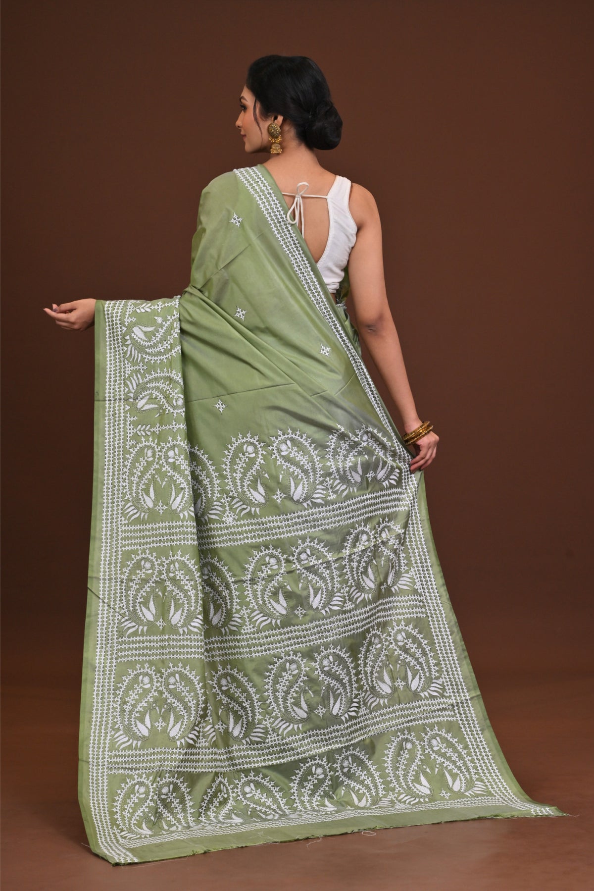 Blended Silk Kantha Saree