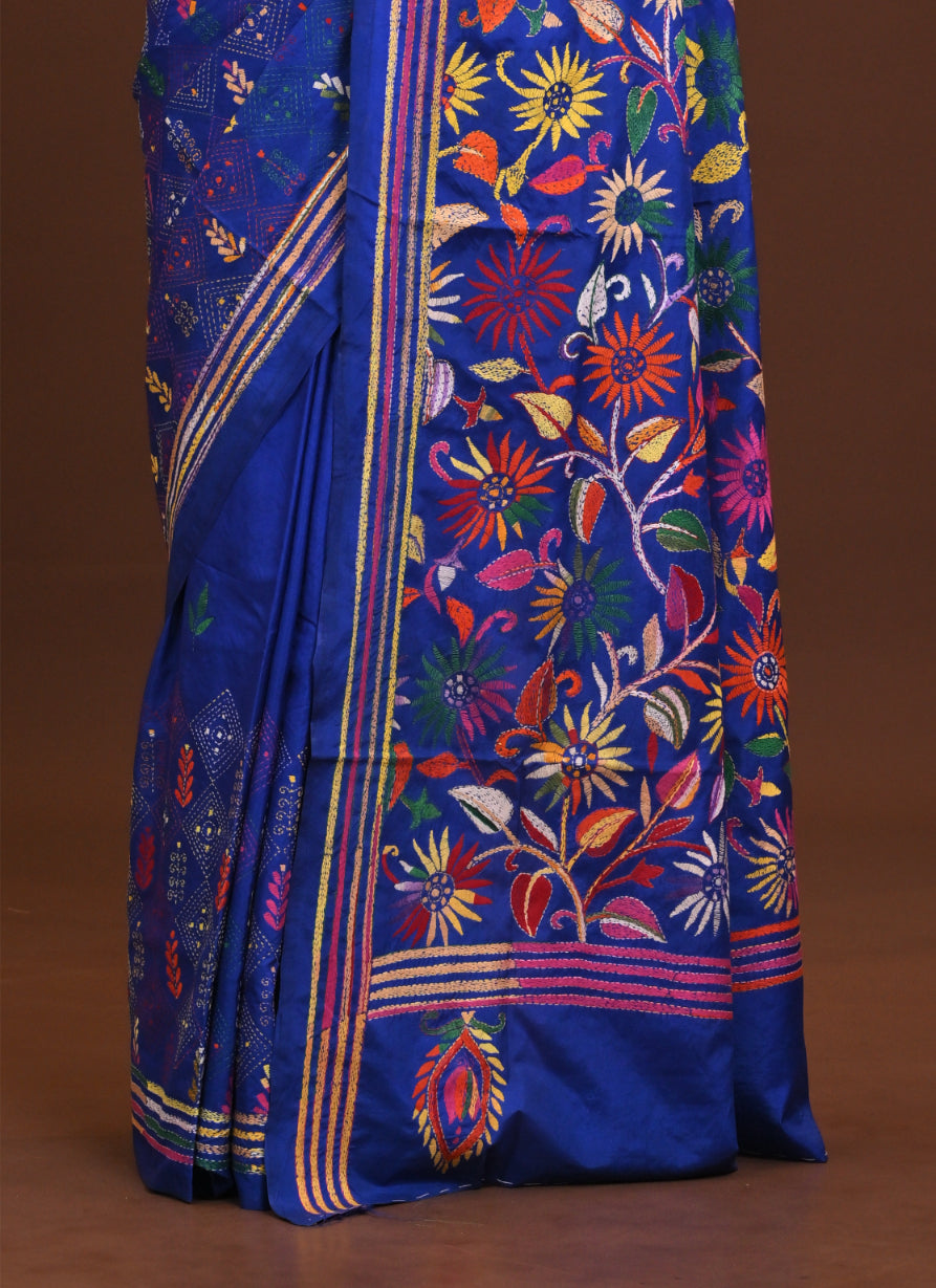 Blended Silk Kantha Saree