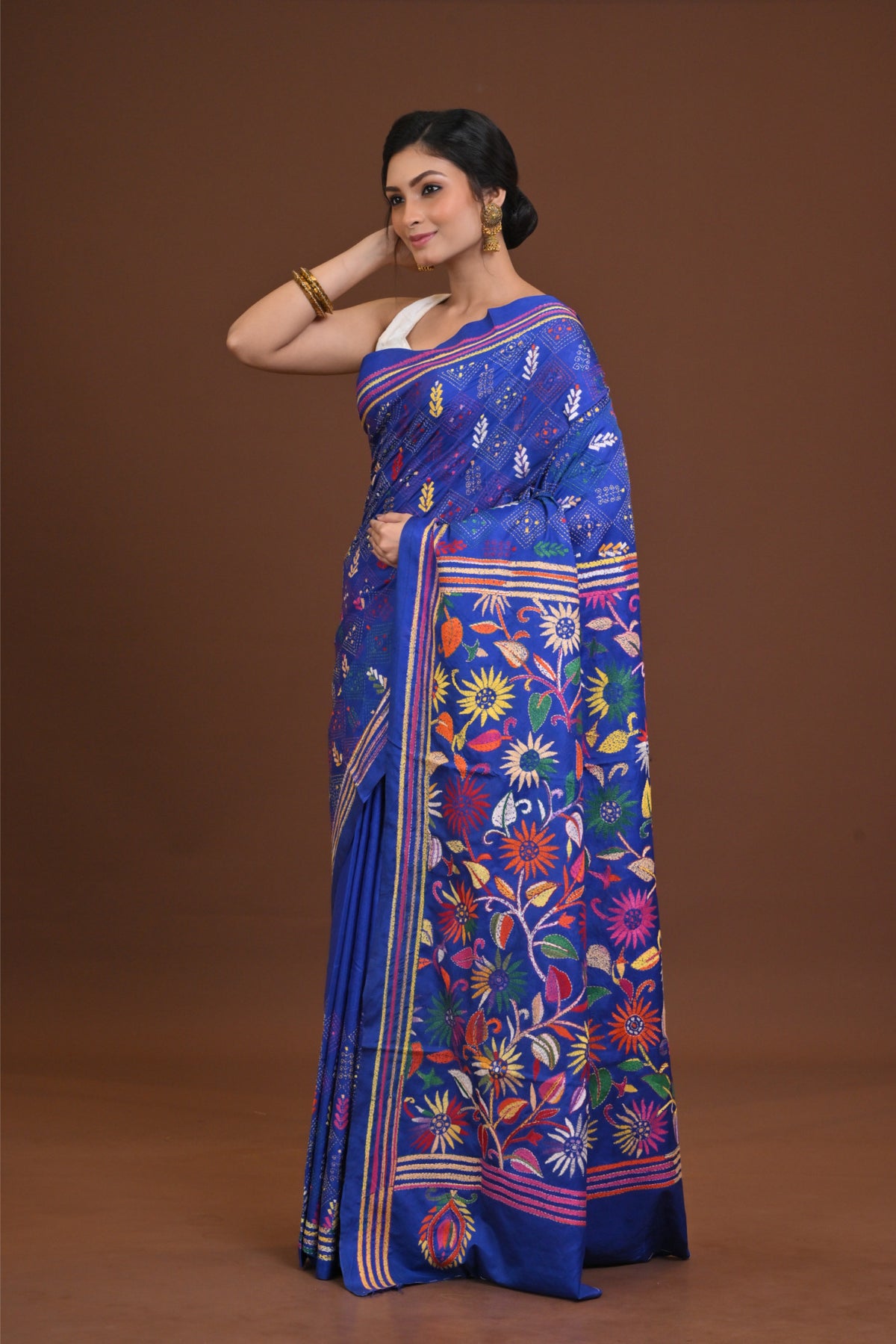 Blended Silk Kantha Saree