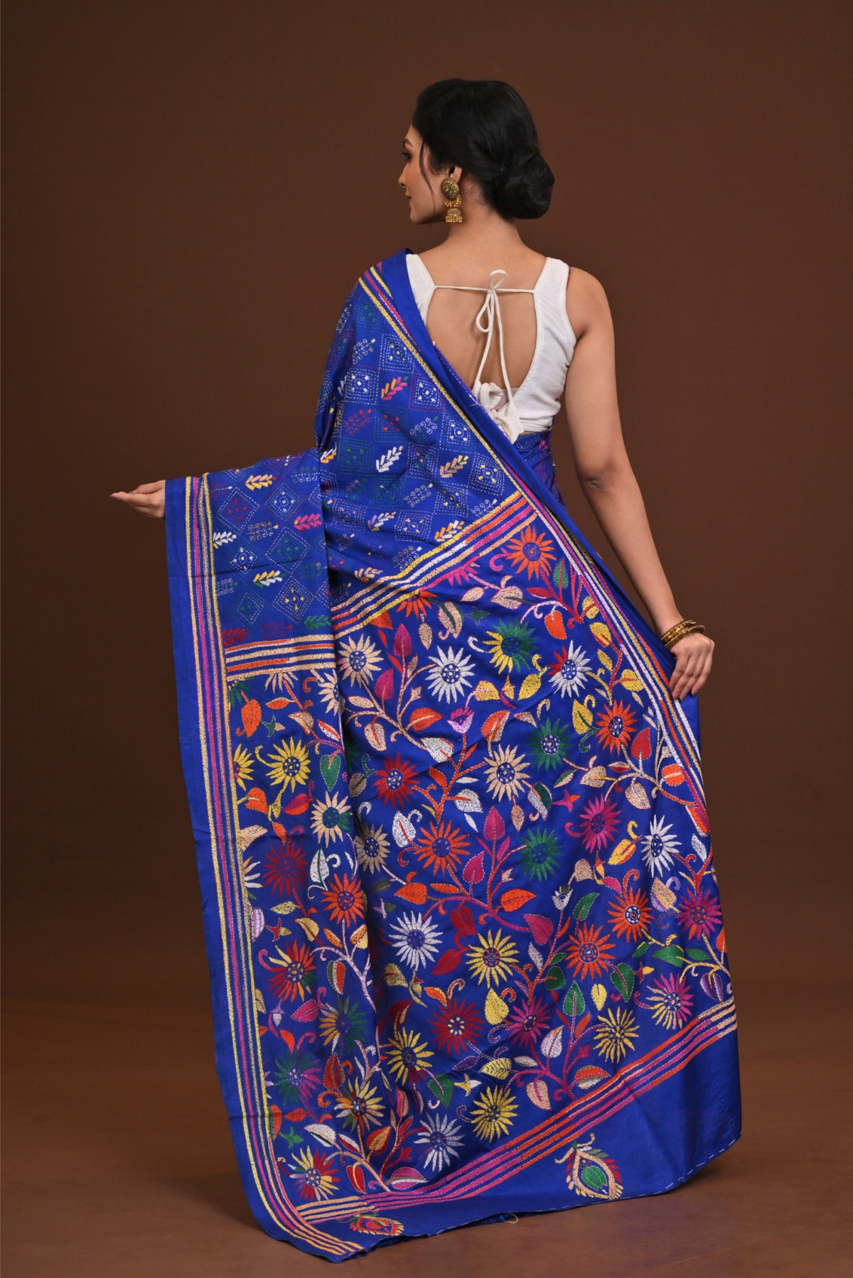 Blended Silk Kantha Saree