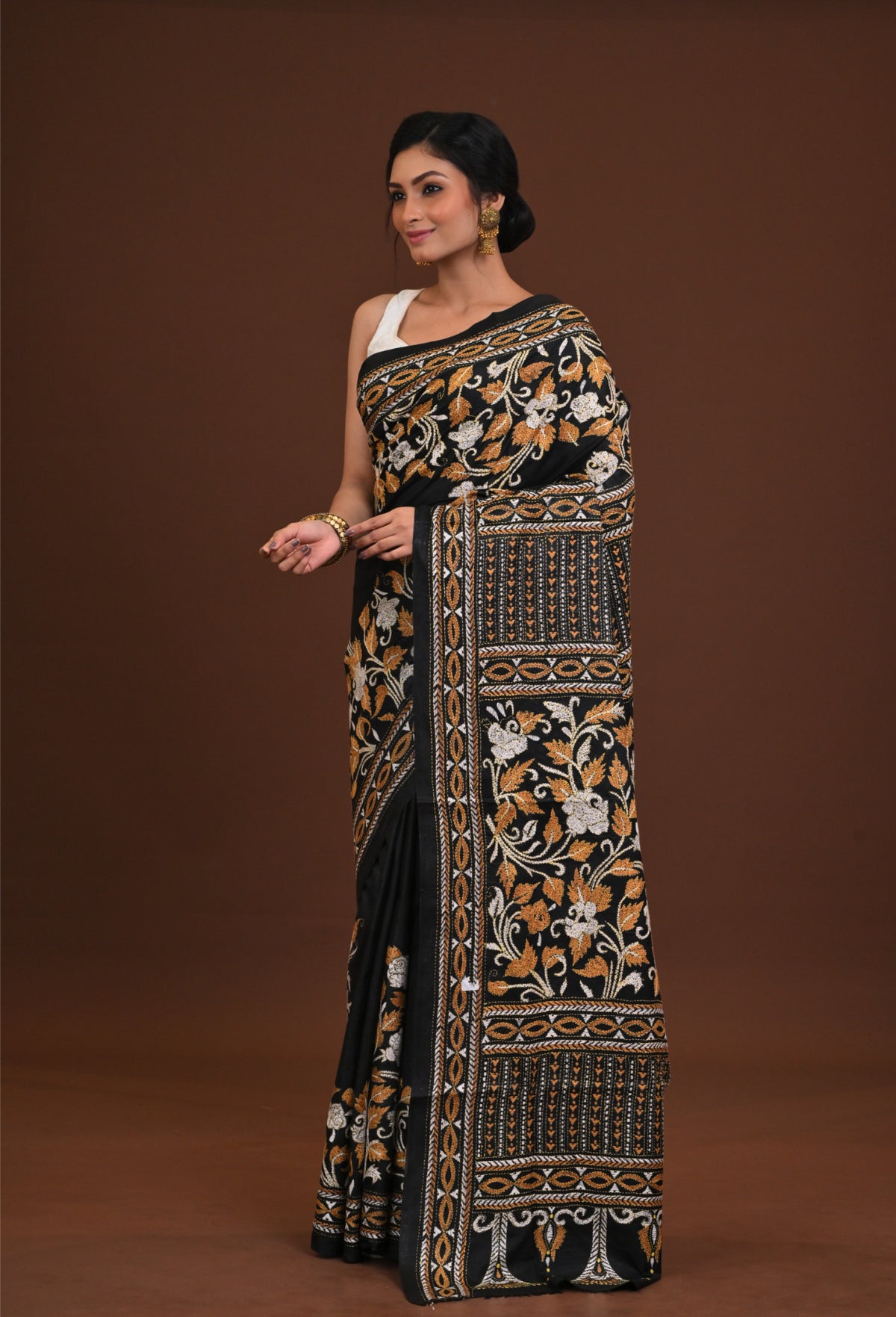 Pure Silk Kantha Saree