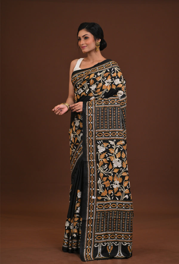 Pure Silk Kantha Saree