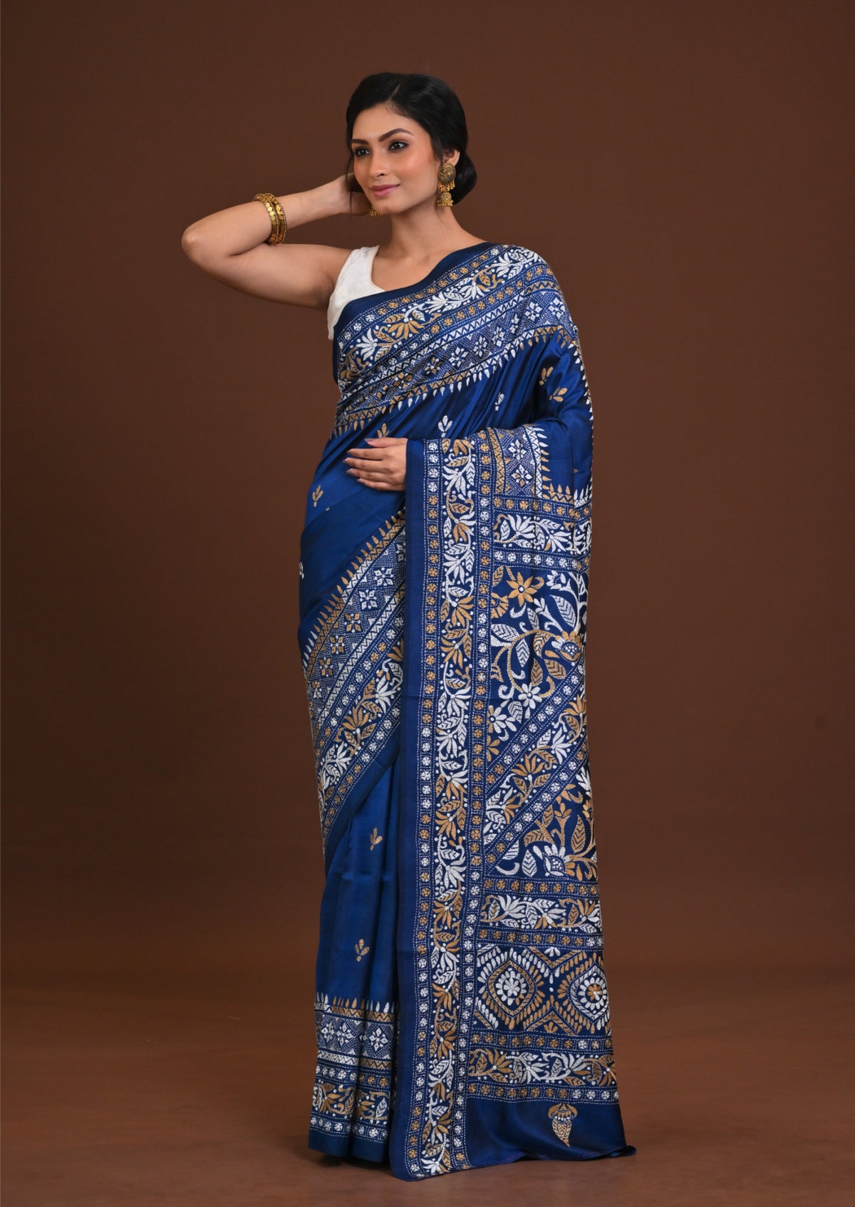 Pure Silk Kantha Saree