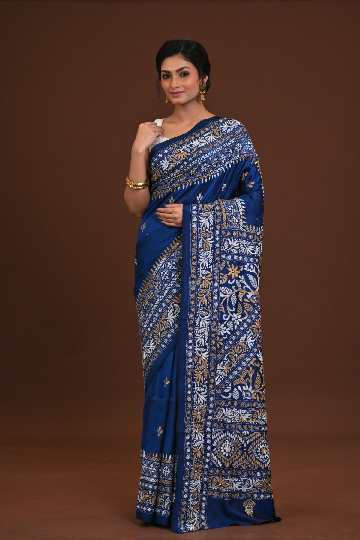 Pure Silk Kantha Saree