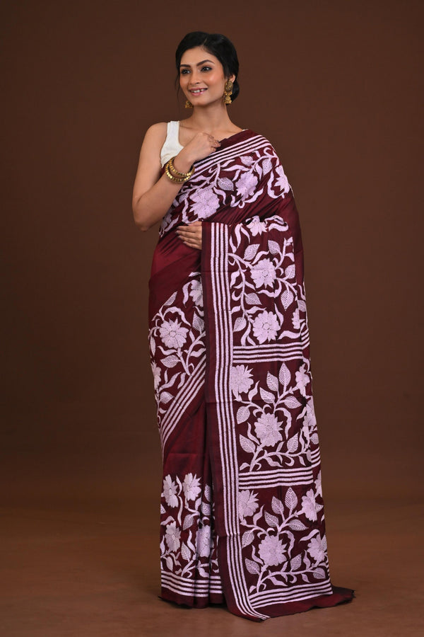 Pure Silk Kantha Saree