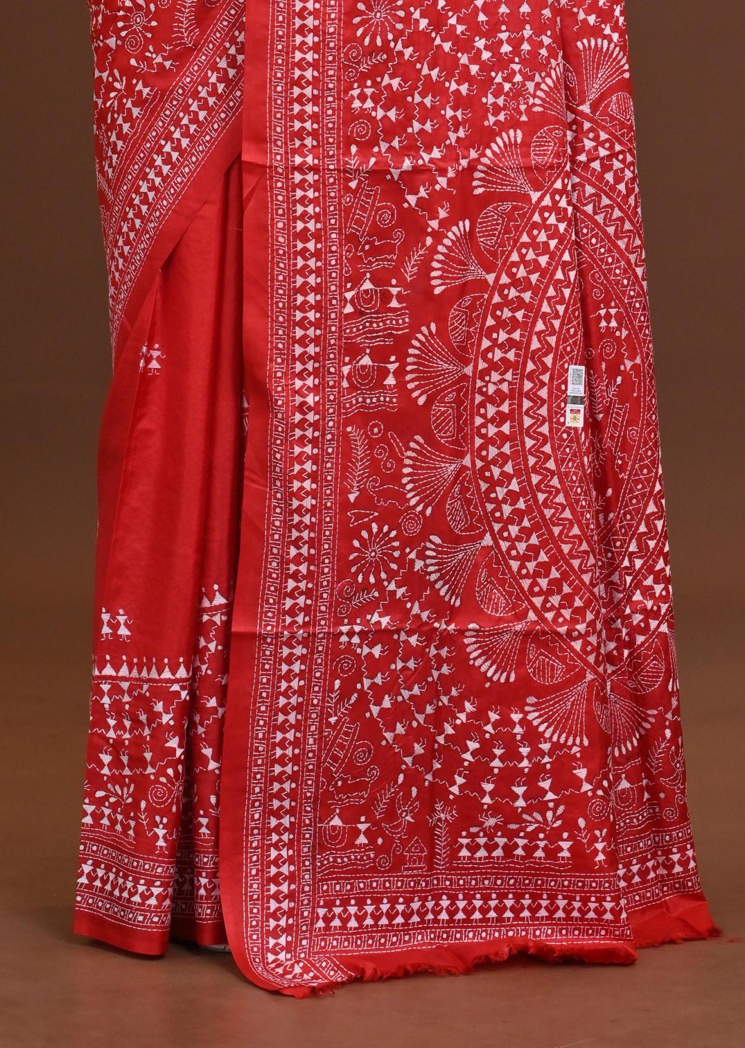 Pure Silk Kantha Saree