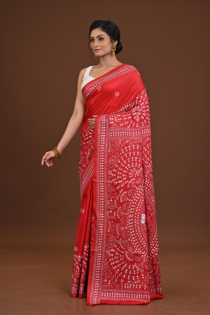 Pure Silk Kantha Saree