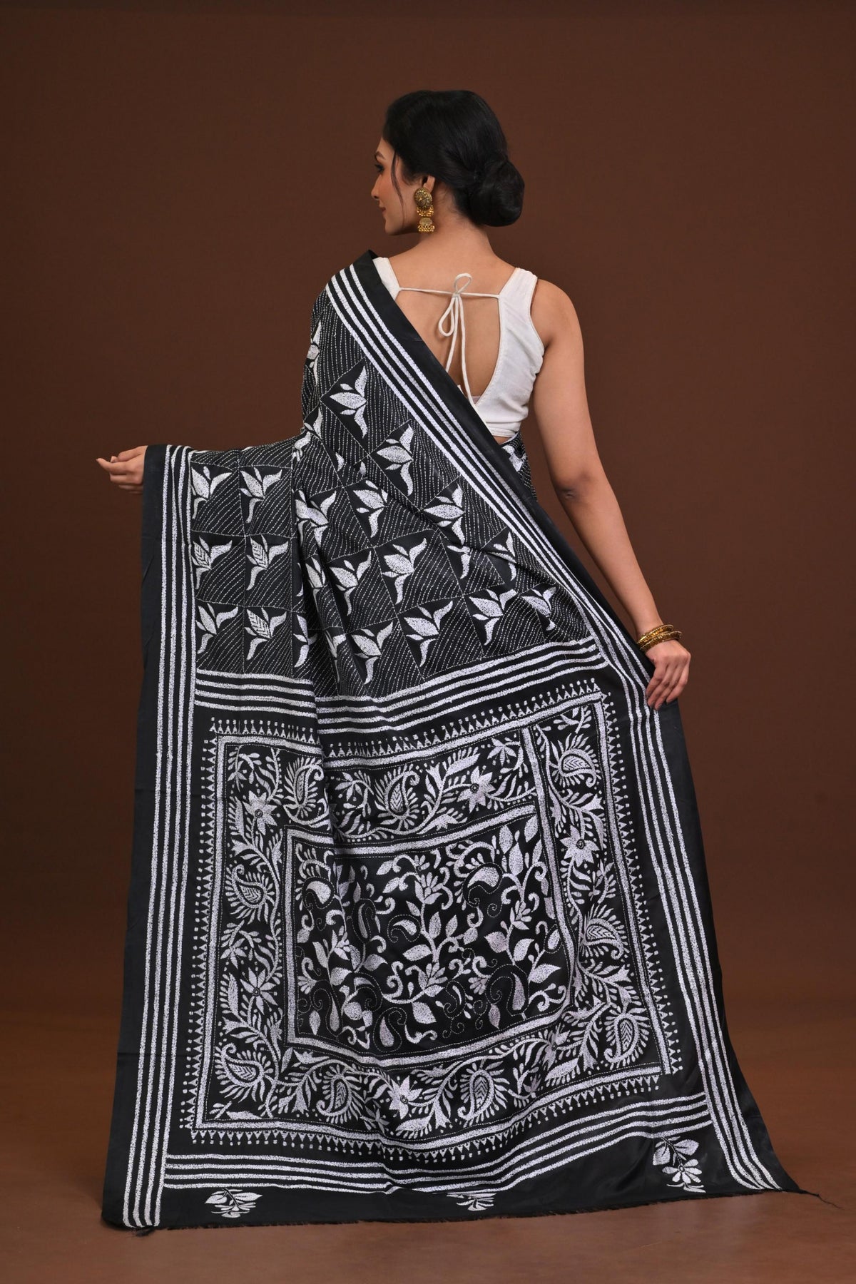 Blended Silk Kantha Saree