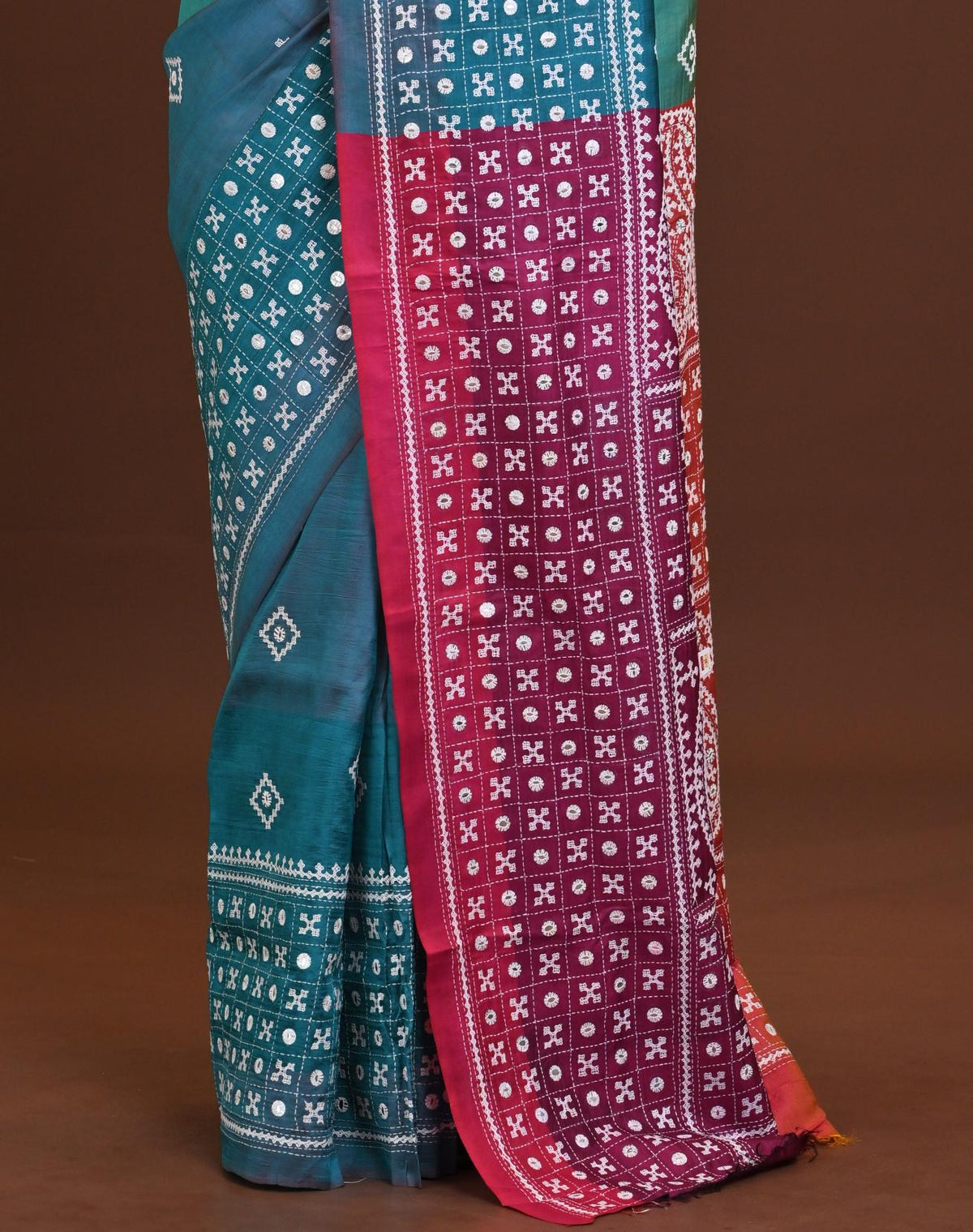 Pure Silk Kantha Saree