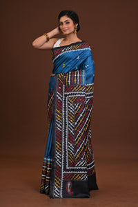 Tussar Dye Gujrati Mirror Saree