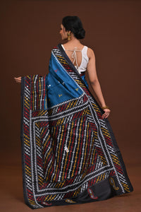 Tussar Dye Gujrati Mirror Saree