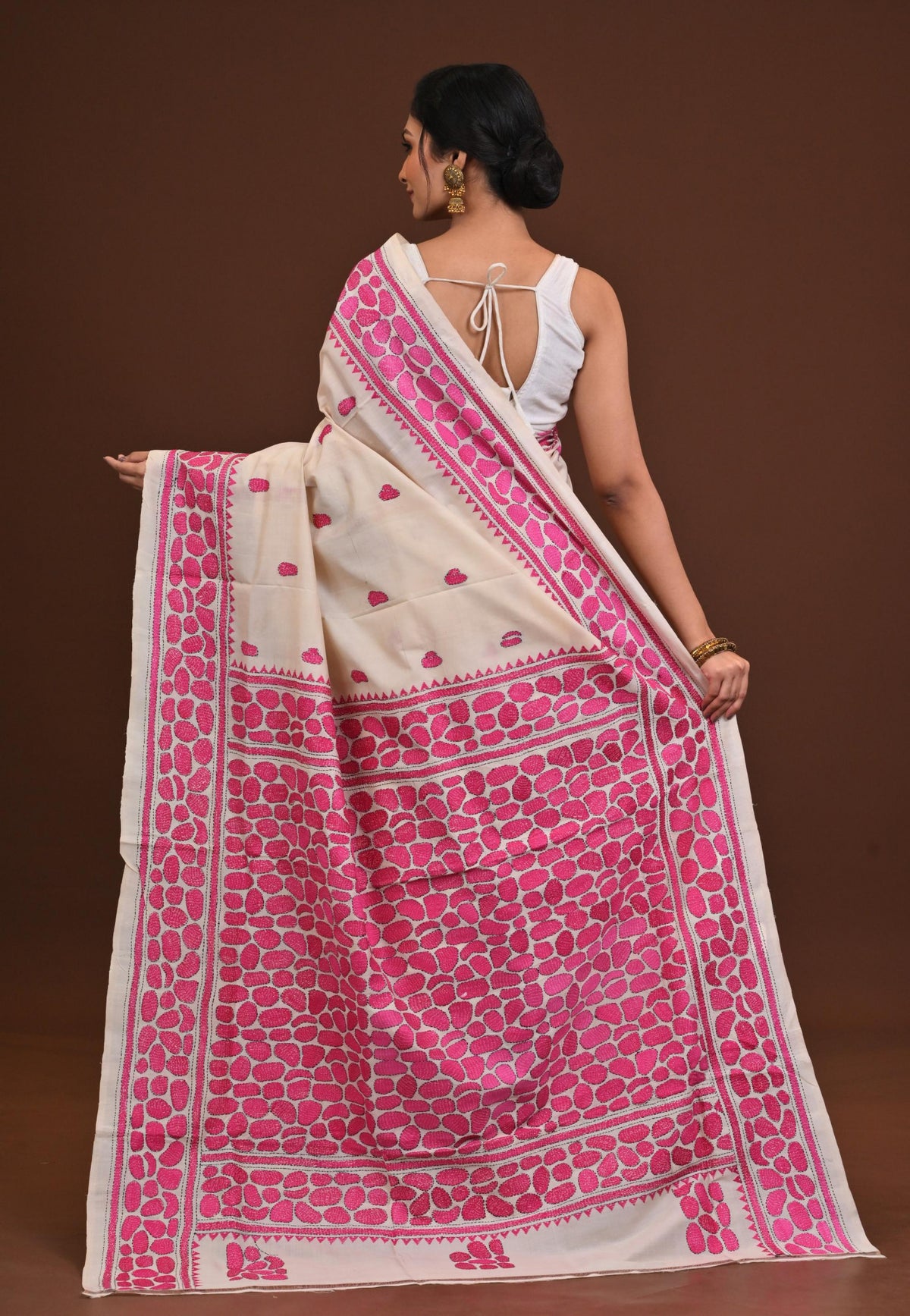 Pure Silk Kantha Saree