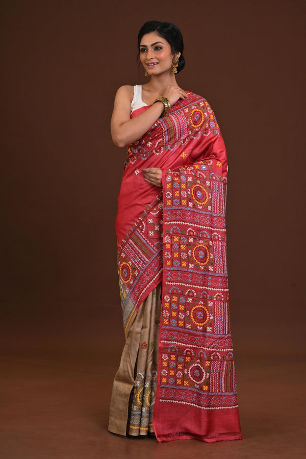 Tussar Dye Lambani Saree