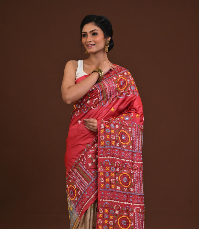 Tussar Dye Lambani Saree