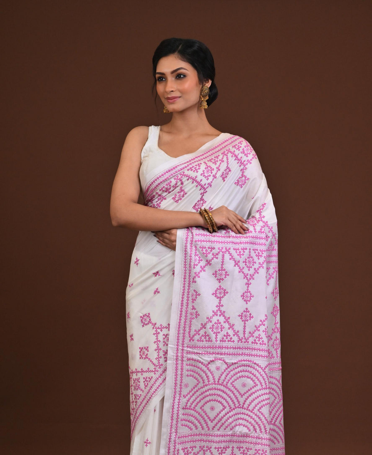 Blended Silk Kantha Saree