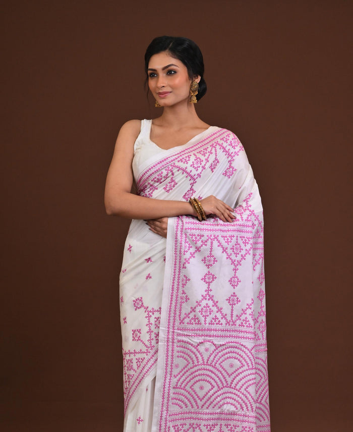 Blended Silk Kantha Saree