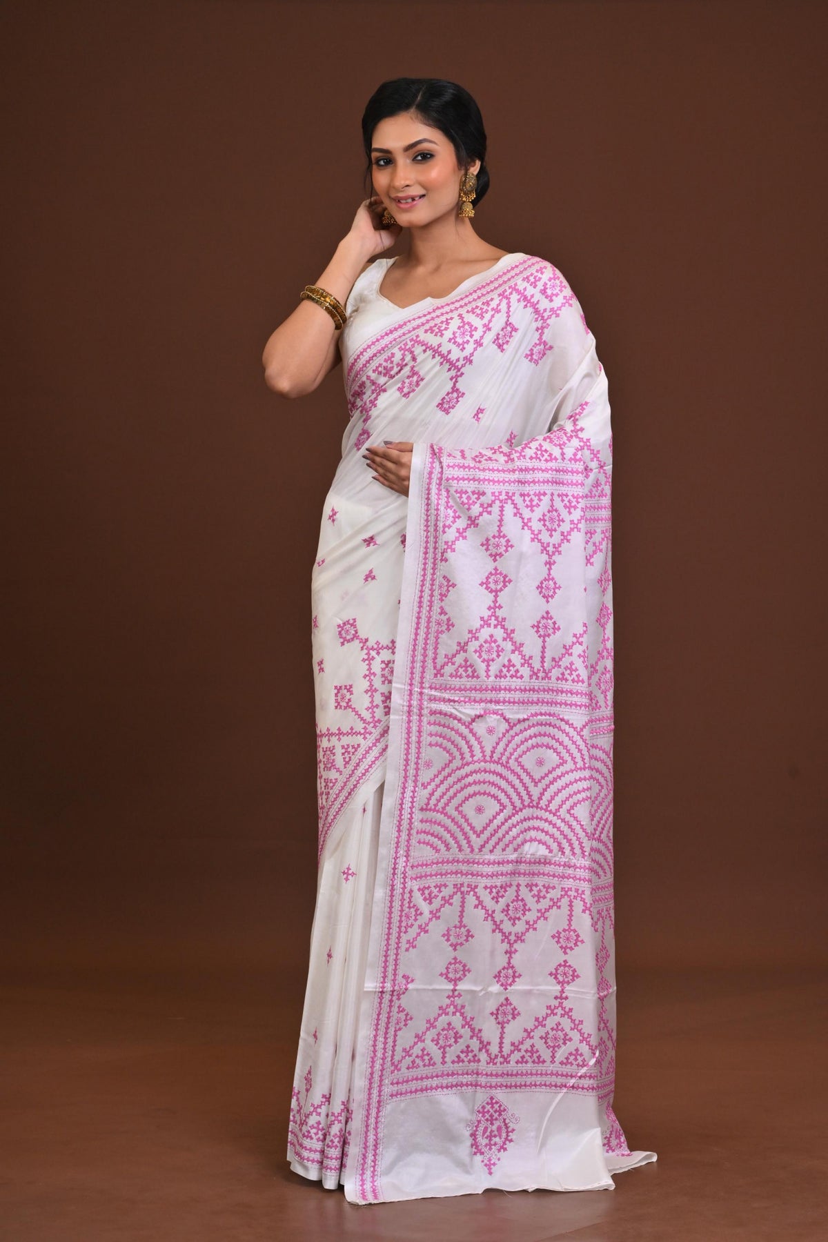 Blended Silk Kantha Saree