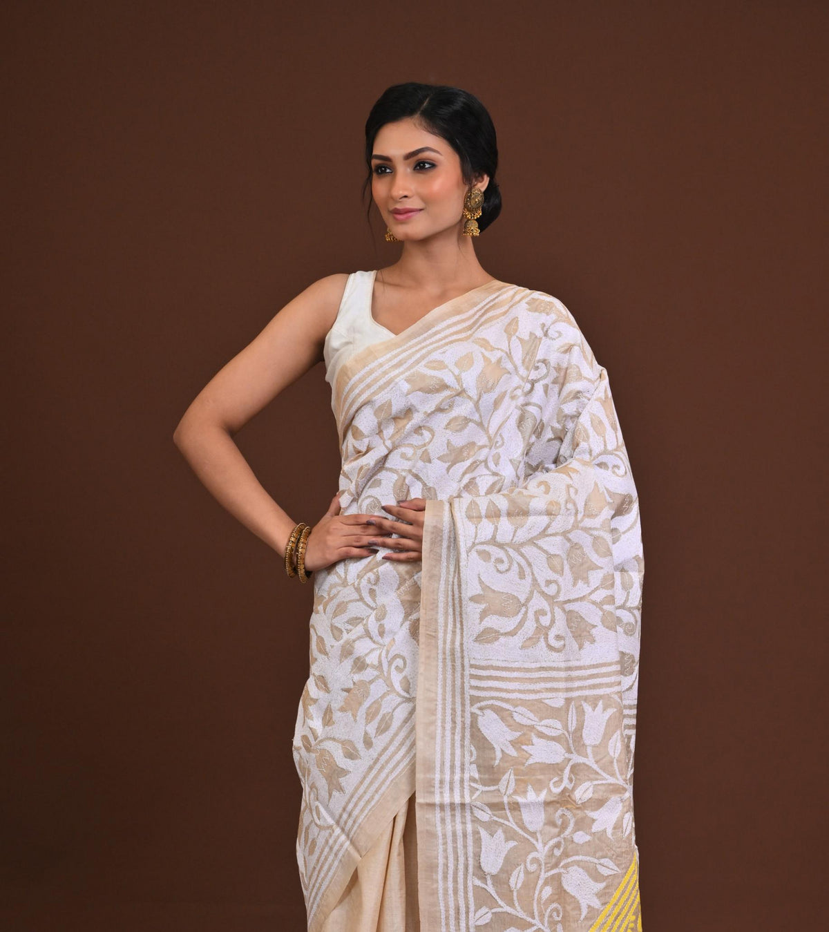 Pure Silk Kantha Saree