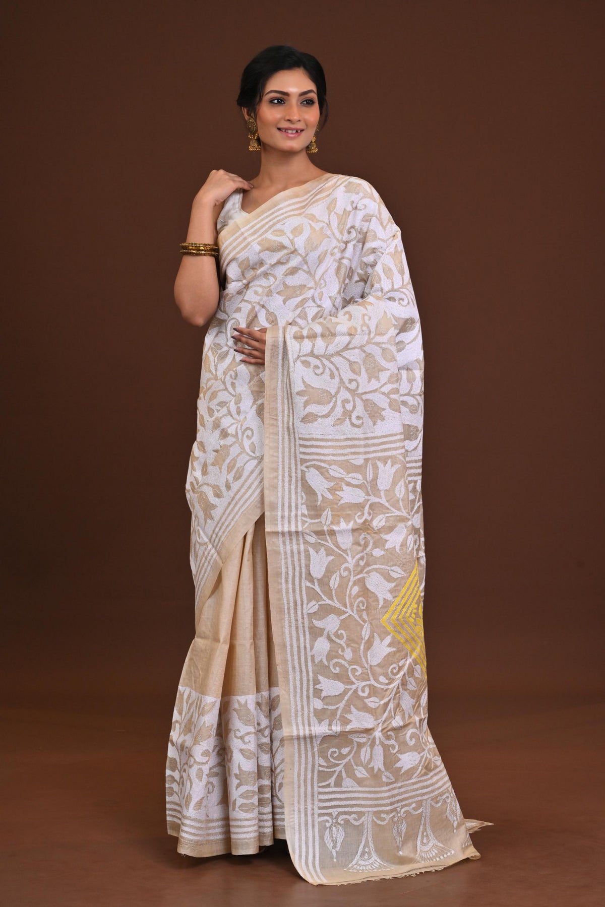 Pure Silk Kantha Saree