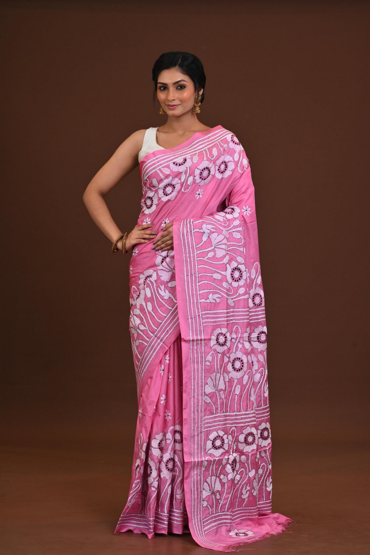 Blended Silk Kantha Saree