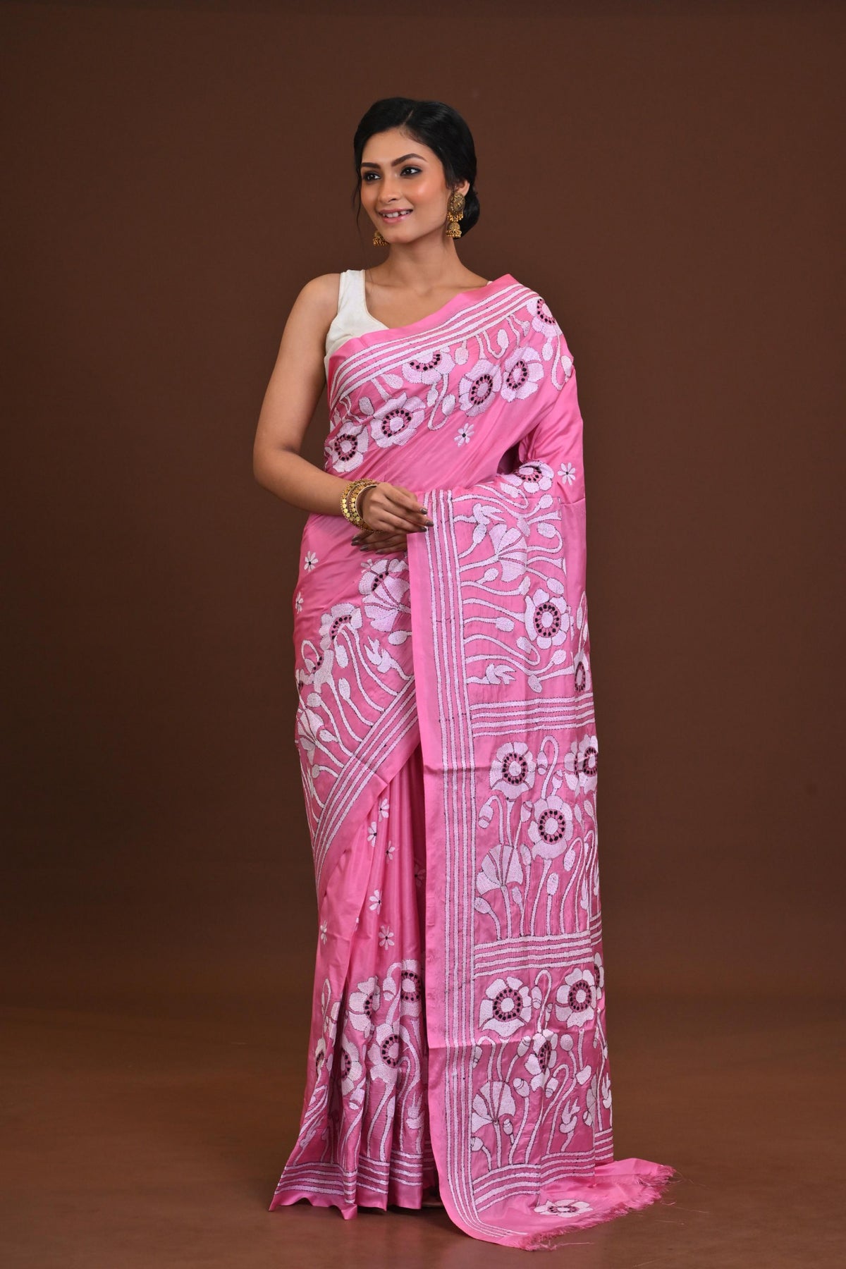 Blended Silk Kantha Saree