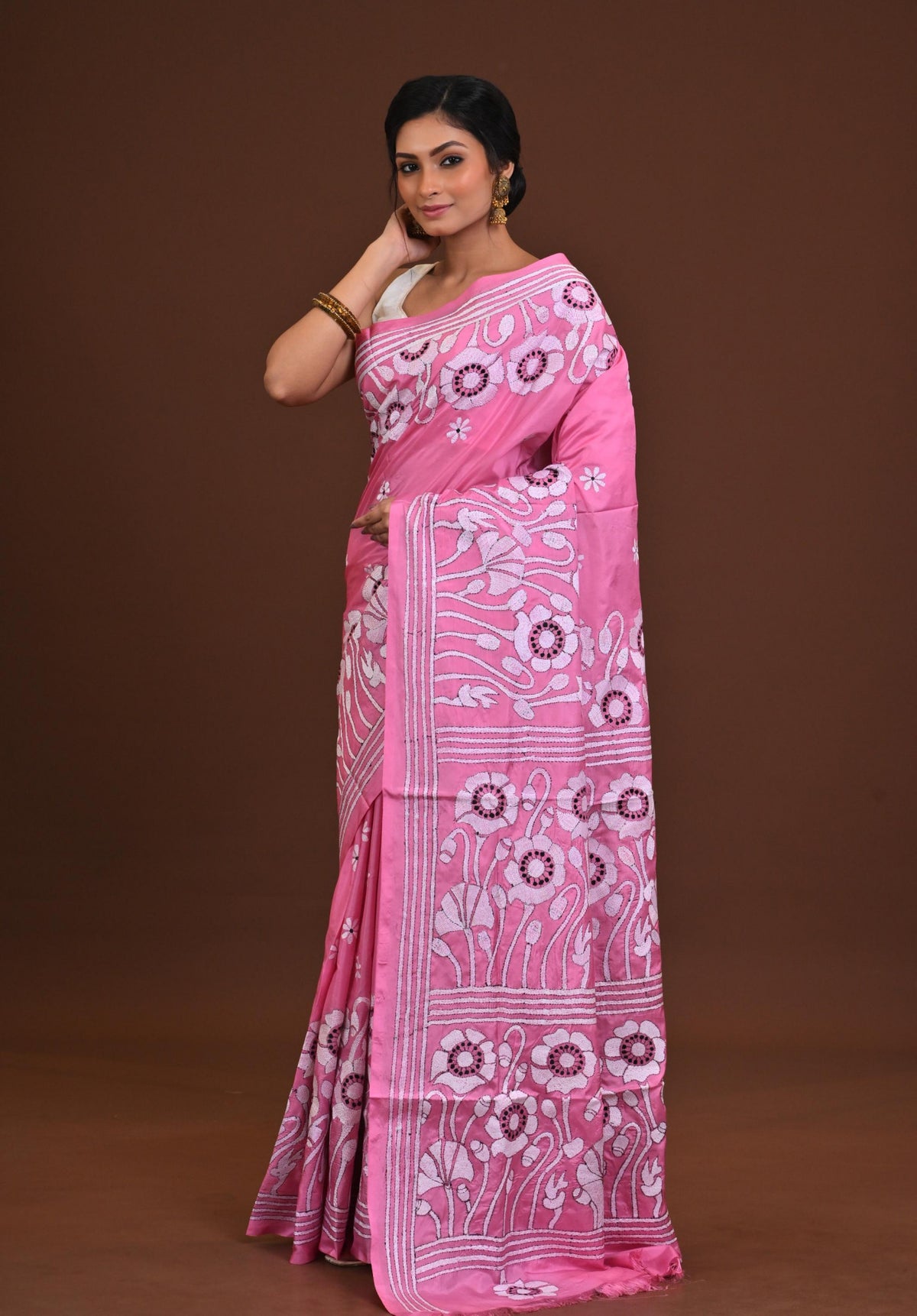 Blended Silk Kantha Saree
