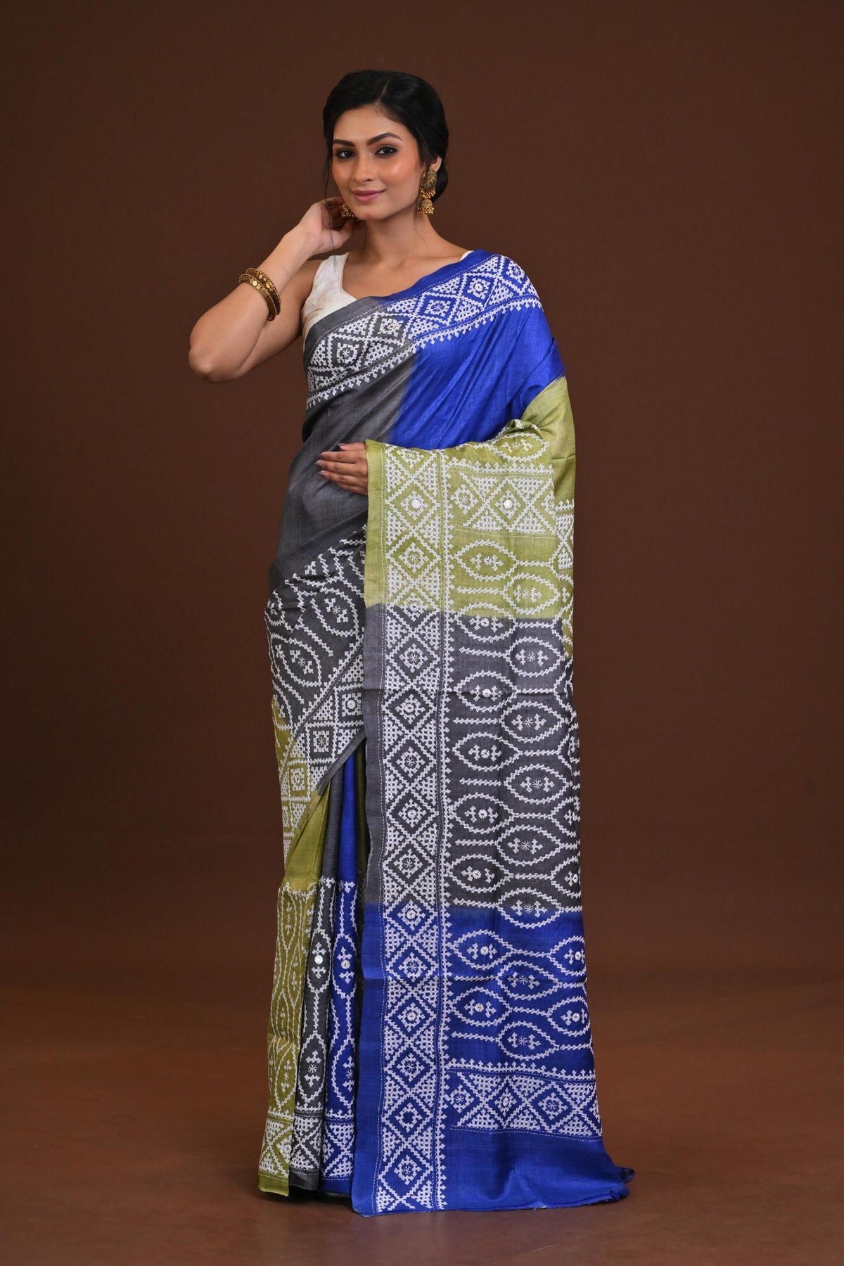 Pure Silk Kantha Saree