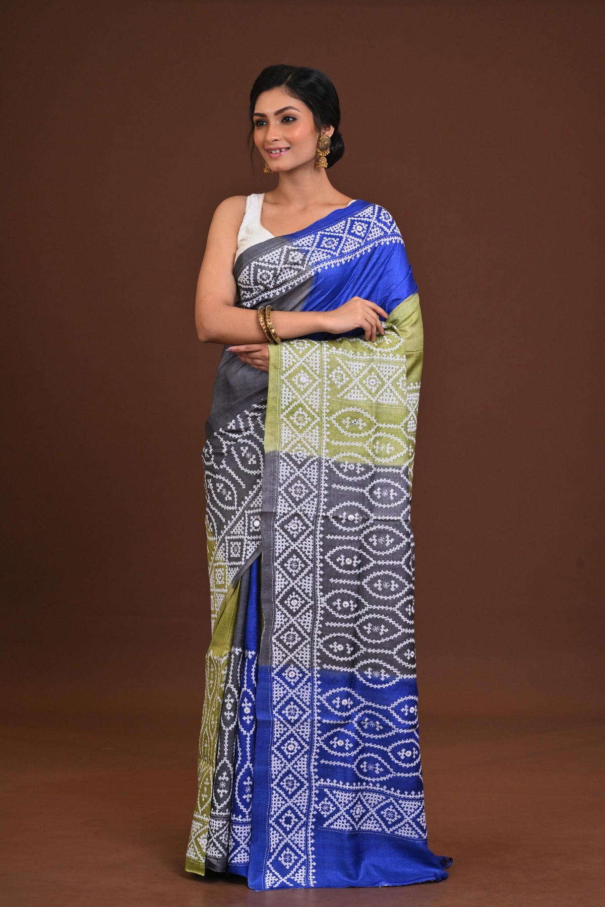 Pure Silk Kantha Saree