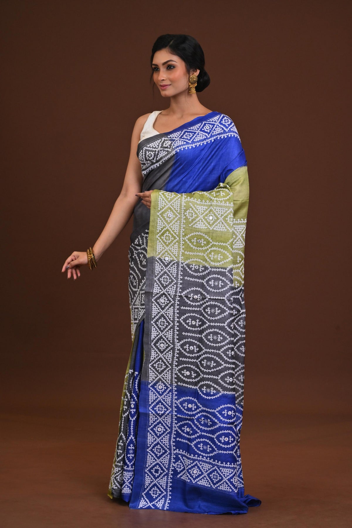 Pure Silk Kantha Saree