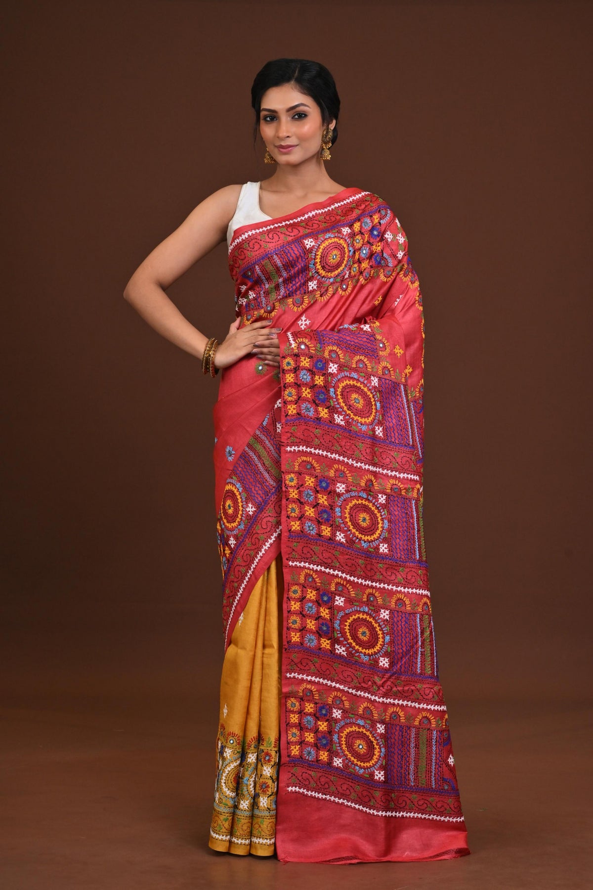 Tussar Dye Lambani Saree