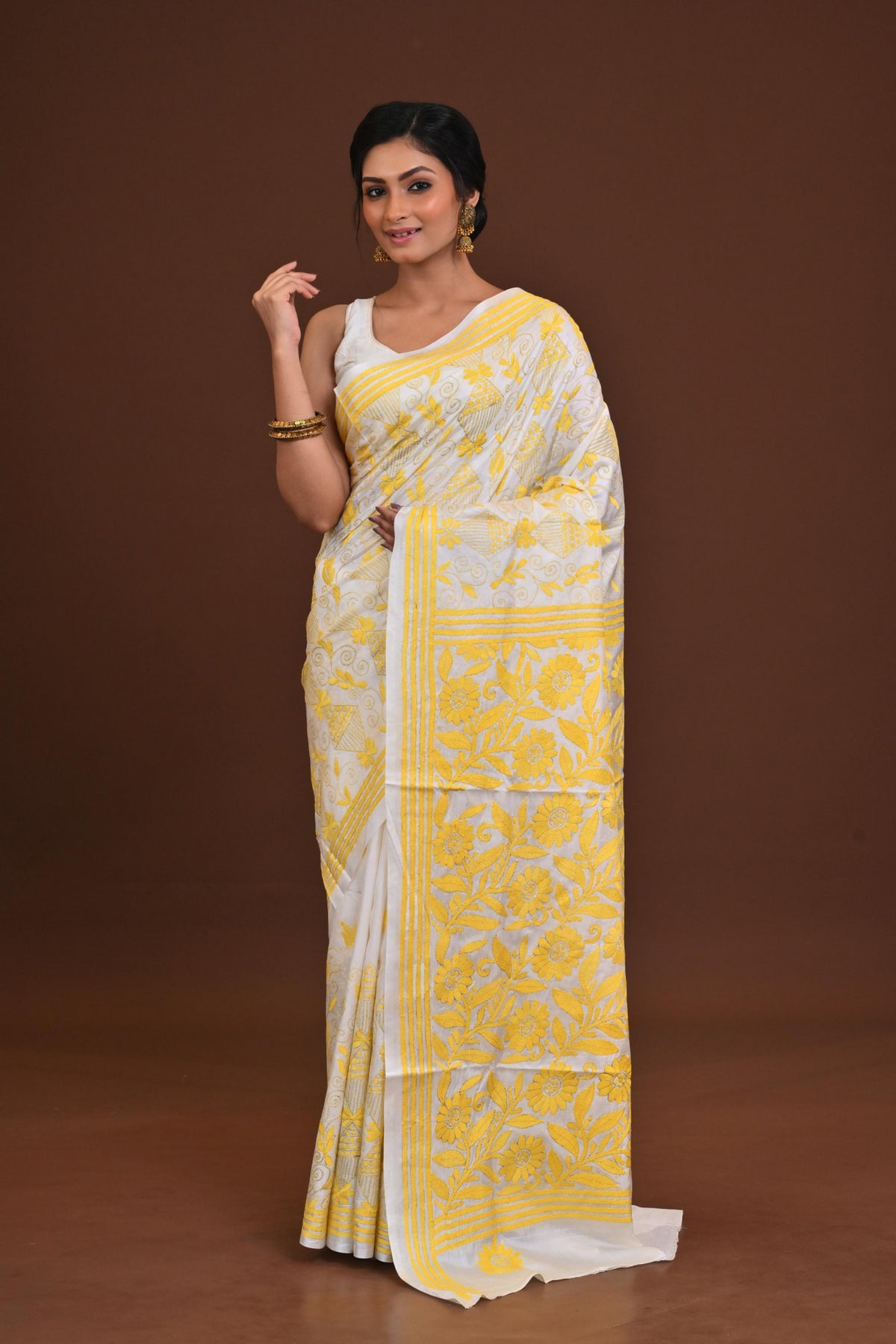 Blended Silk Kantha Saree