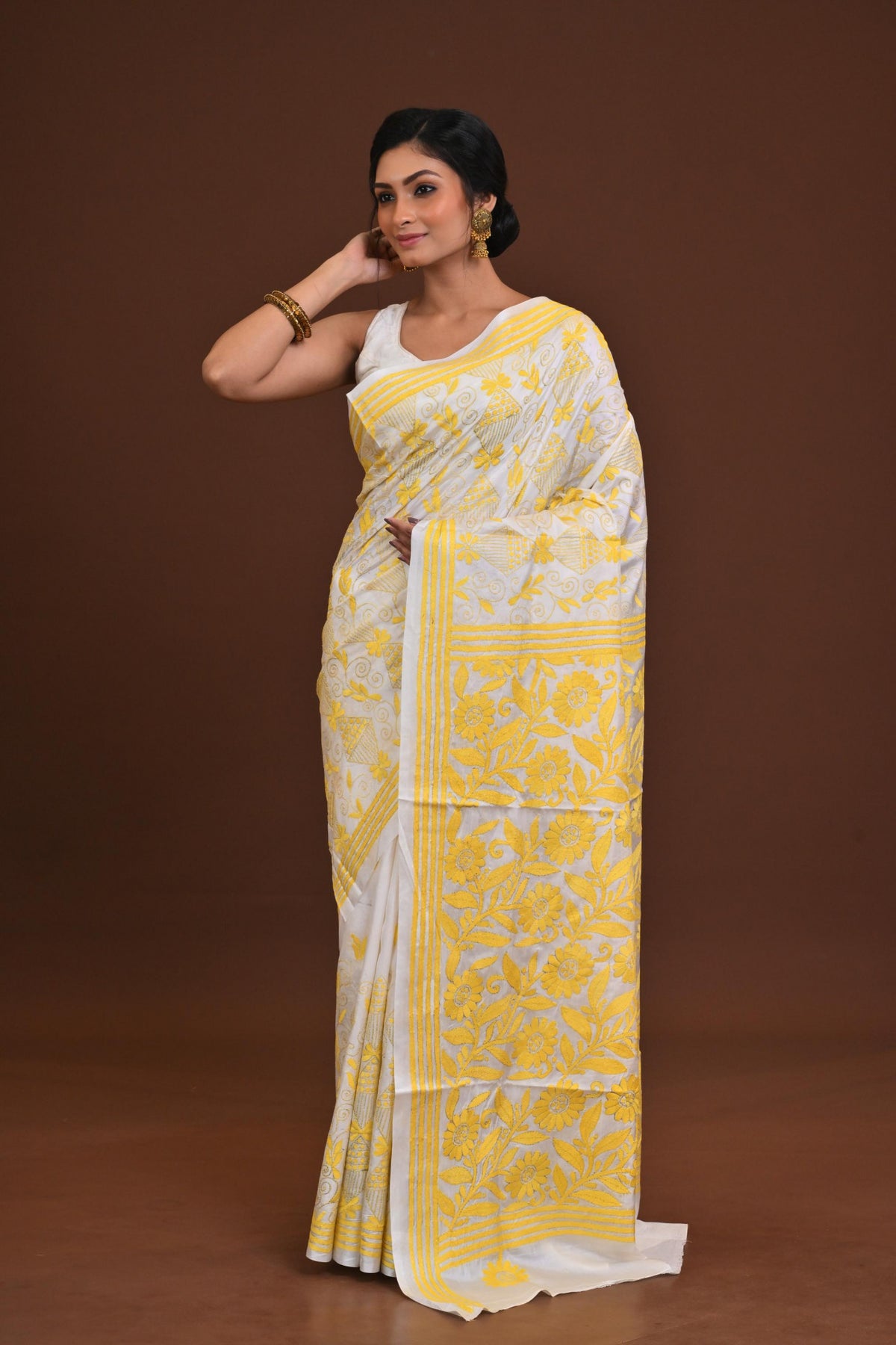 Blended Silk Kantha Saree