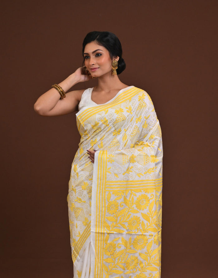 Blended Silk Kantha Saree