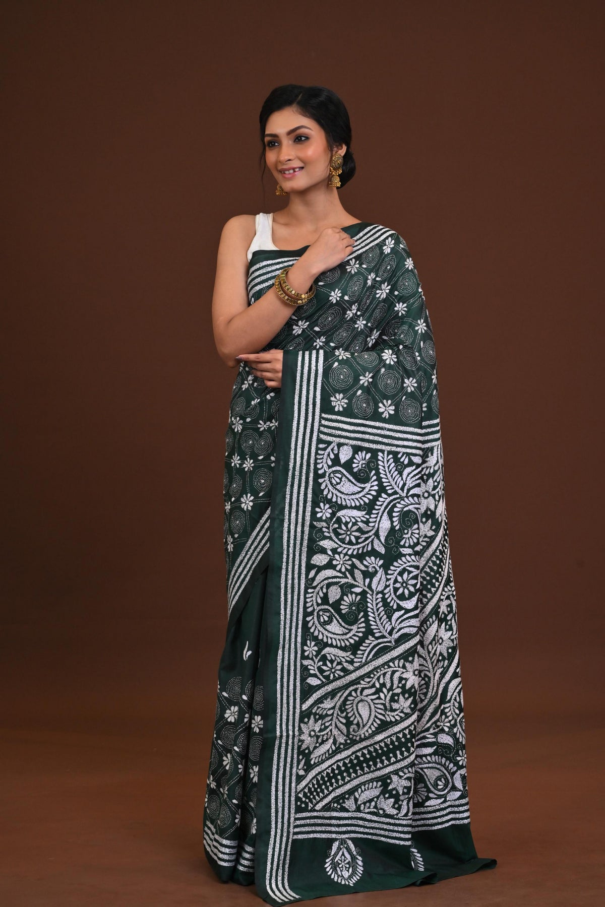 Blended Silk Kantha Saree