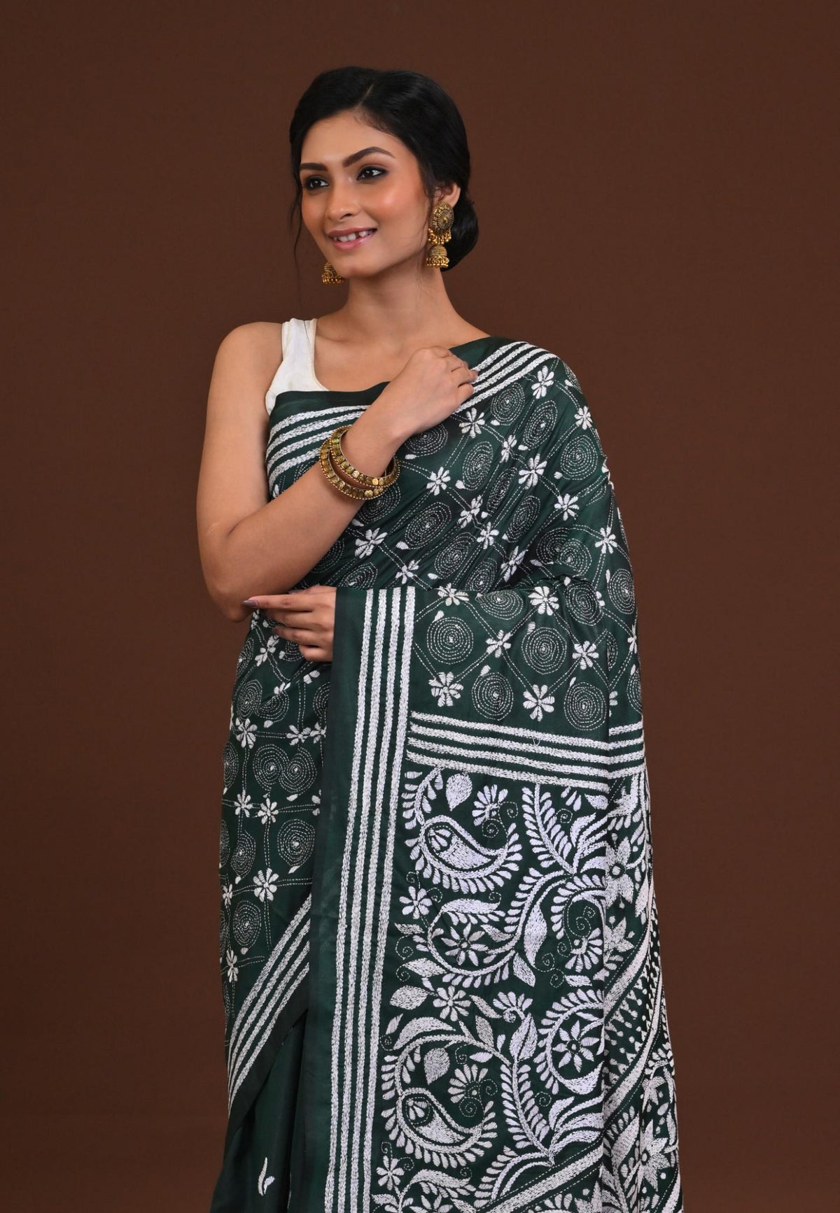 Blended Silk Kantha Saree