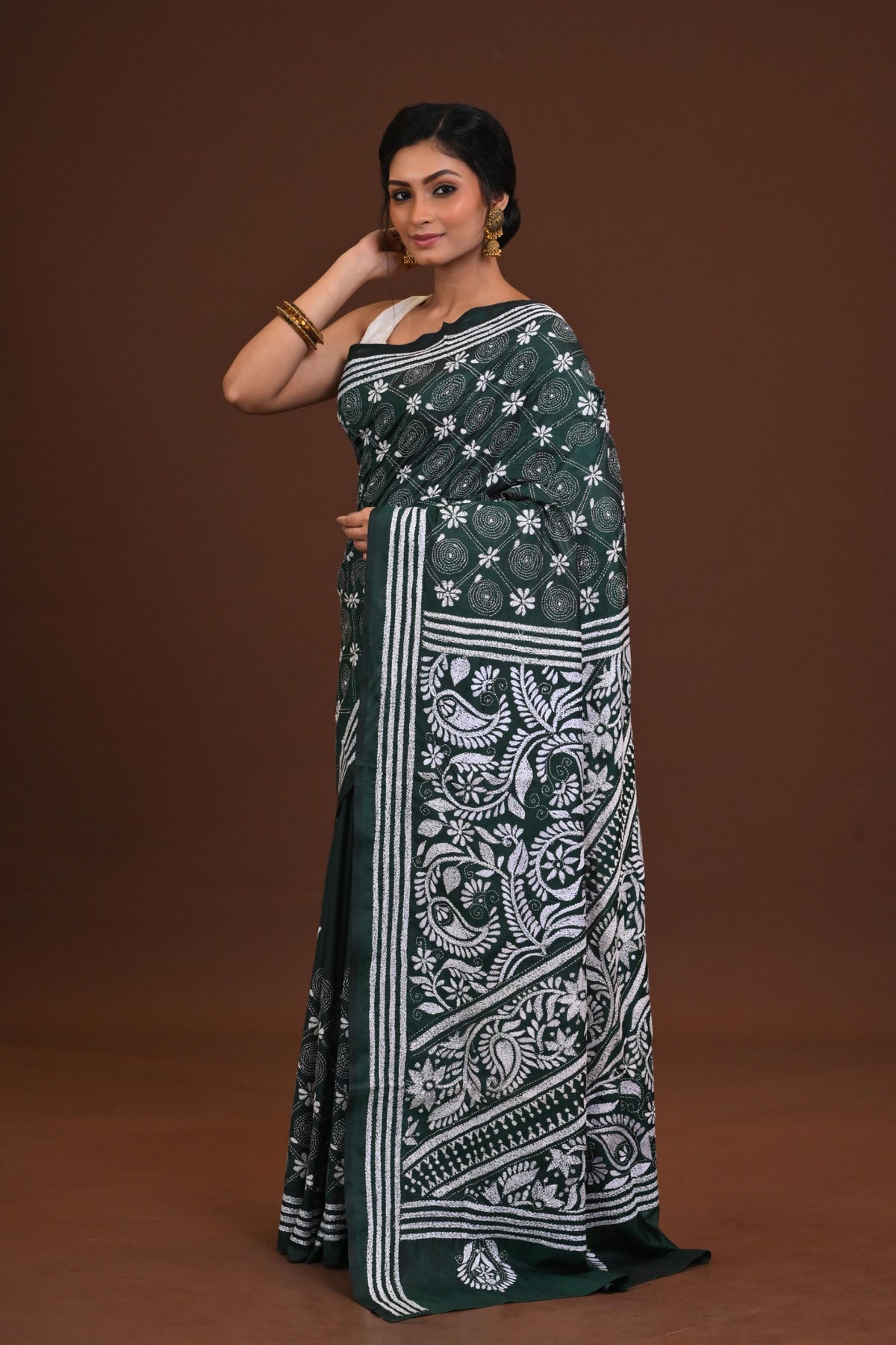 Blended Silk Kantha Saree