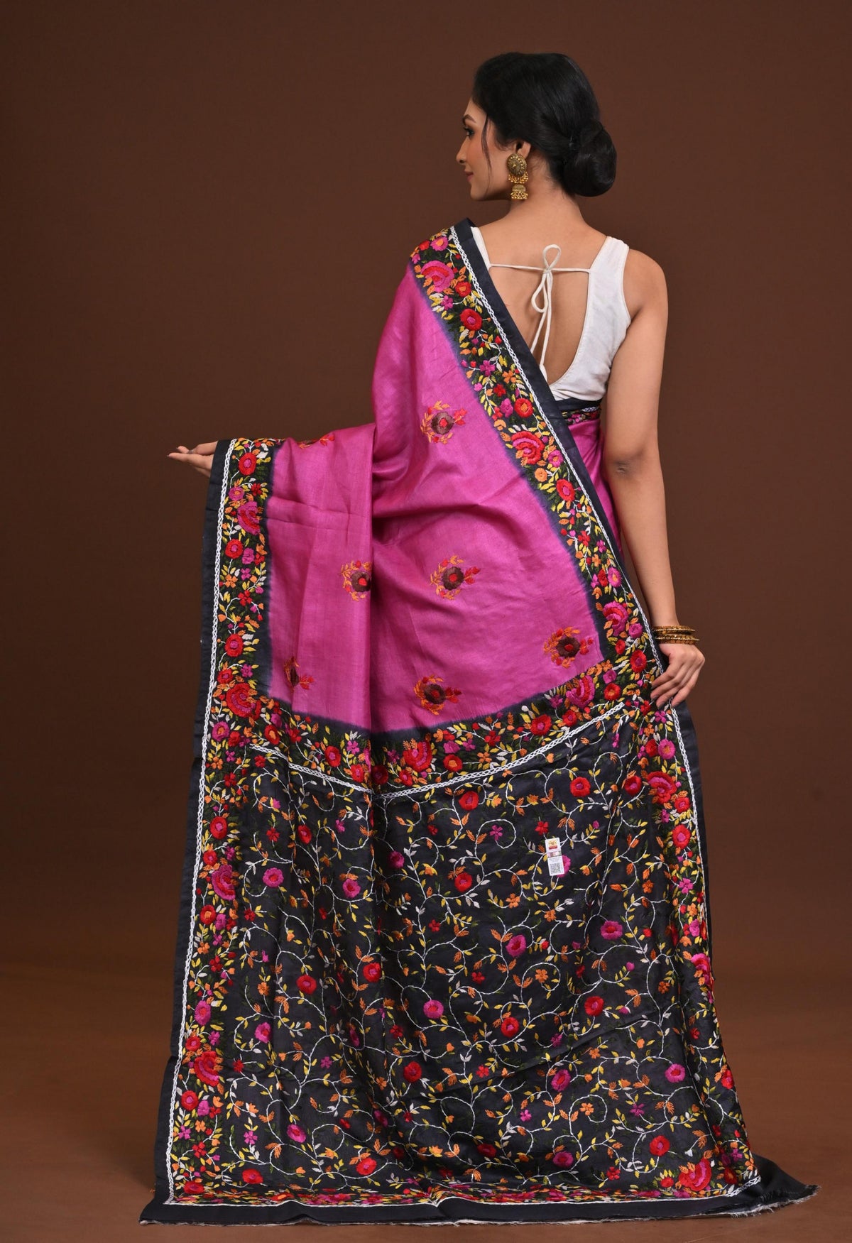 Tussar Dye Parsi Saree