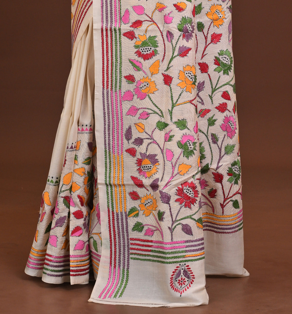 Pure Silk Kantha Saree
