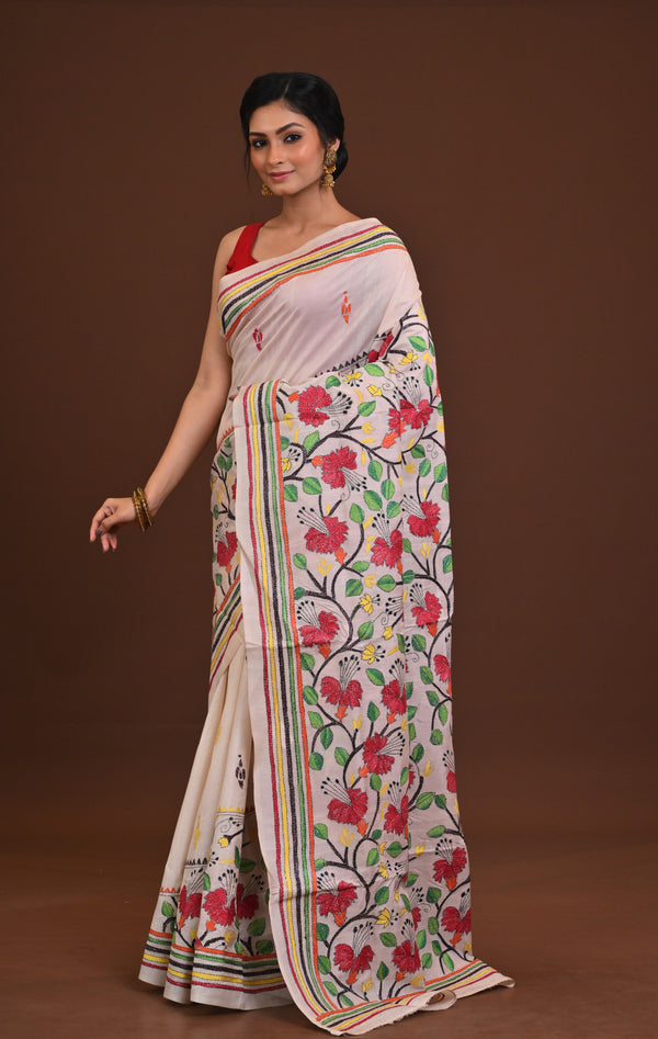 Pure Silk Kantha Saree