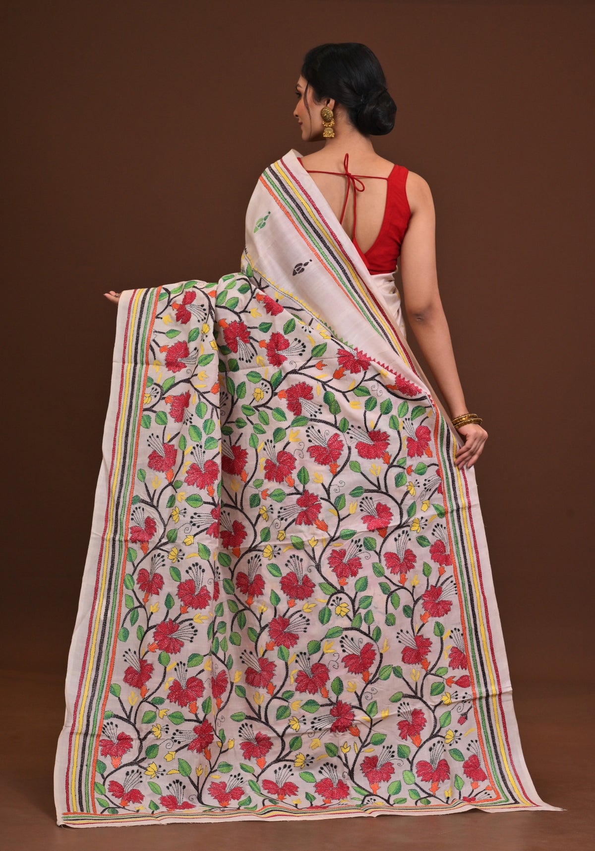 Pure Silk Kantha Saree