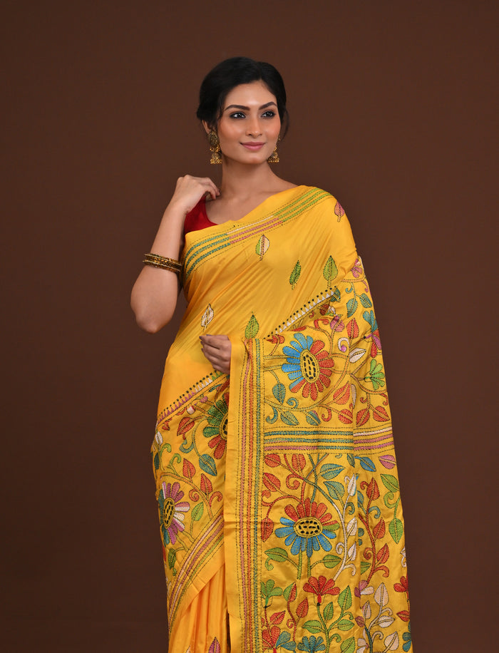 Blended Silk Kantha Saree