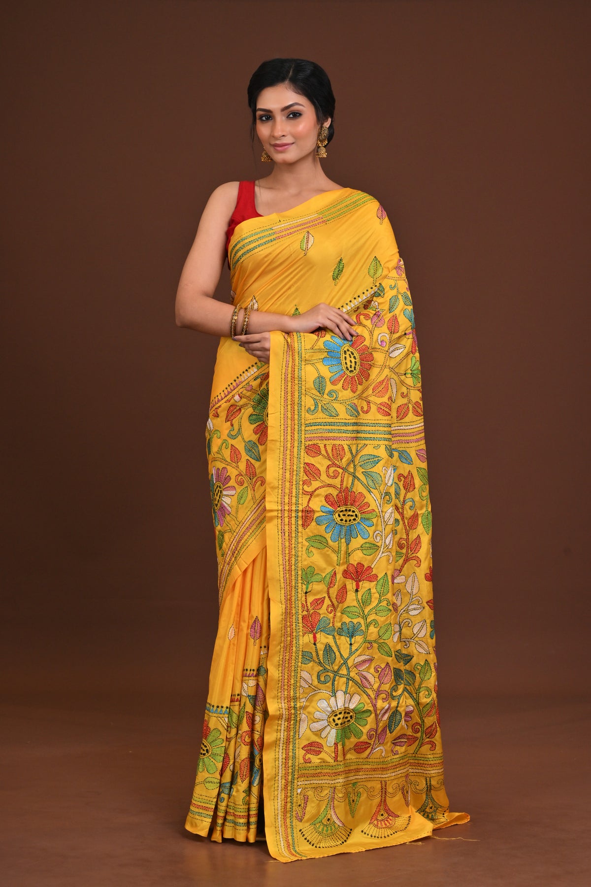 Blended Silk Kantha Saree
