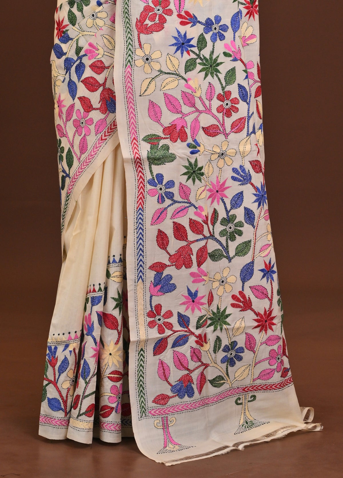 Pure Silk Kantha Saree