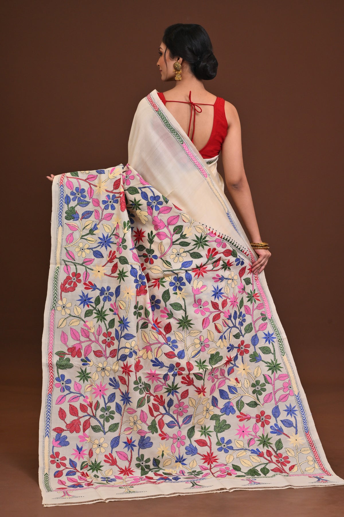 Pure Silk Kantha Saree