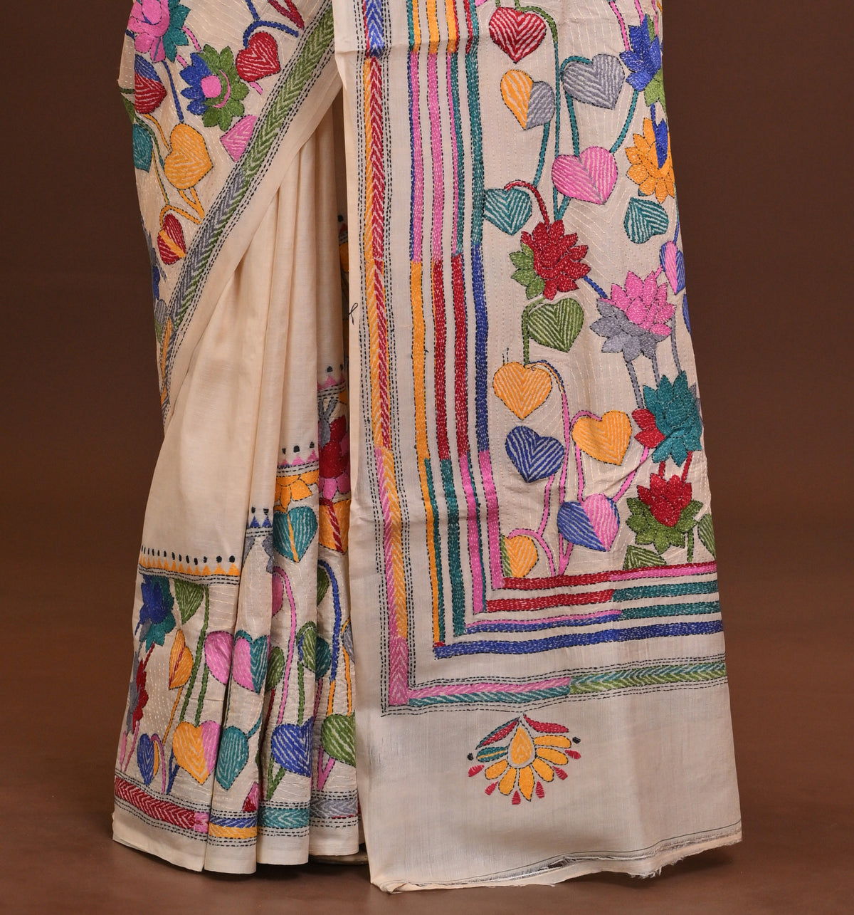 Pure Silk Kantha Saree