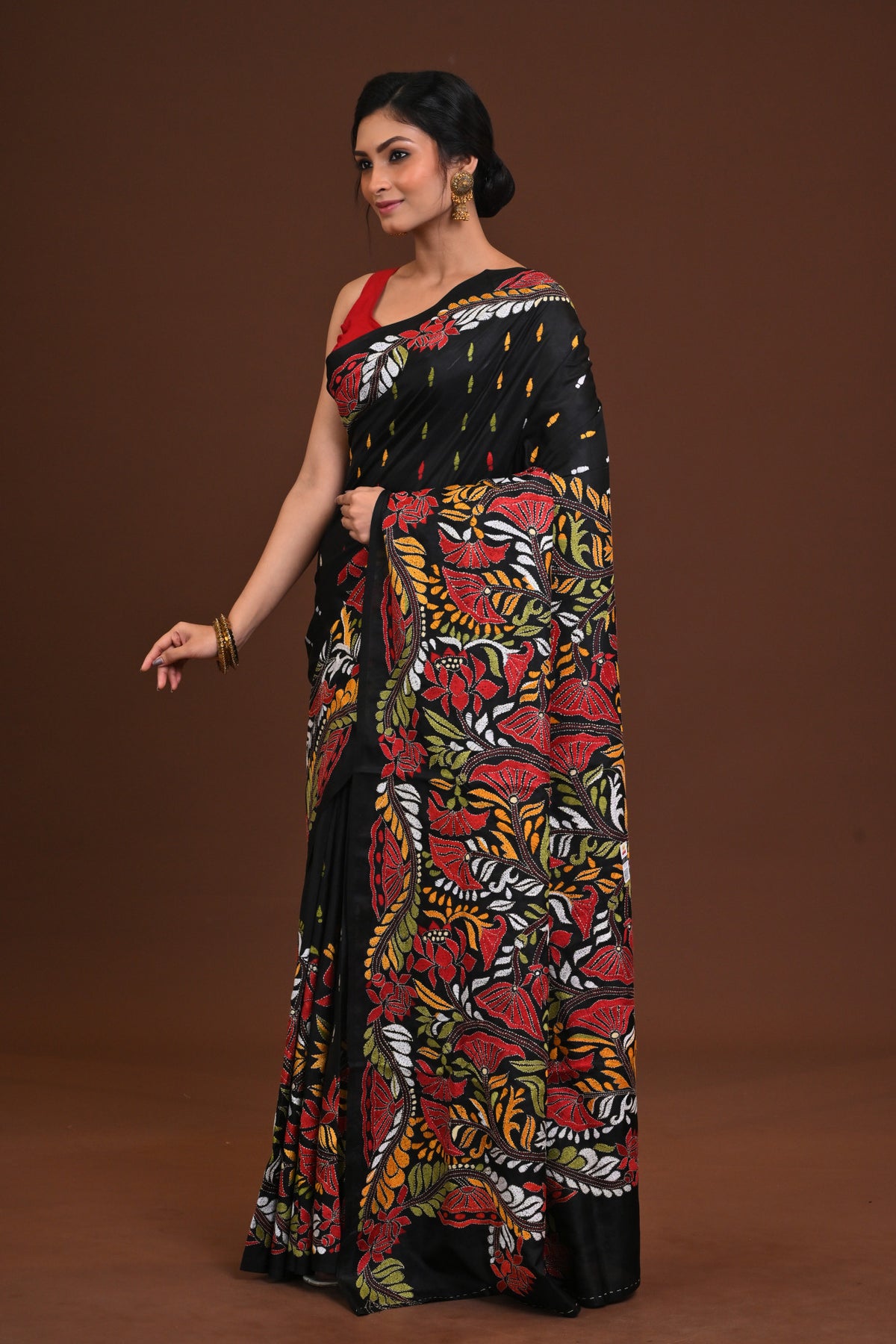 Pure Silk Kantha Saree