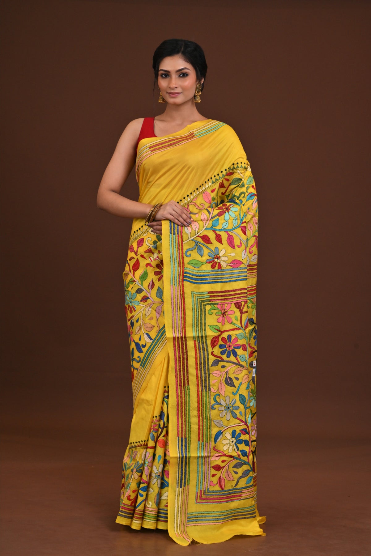 Pure Silk Kantha Saree