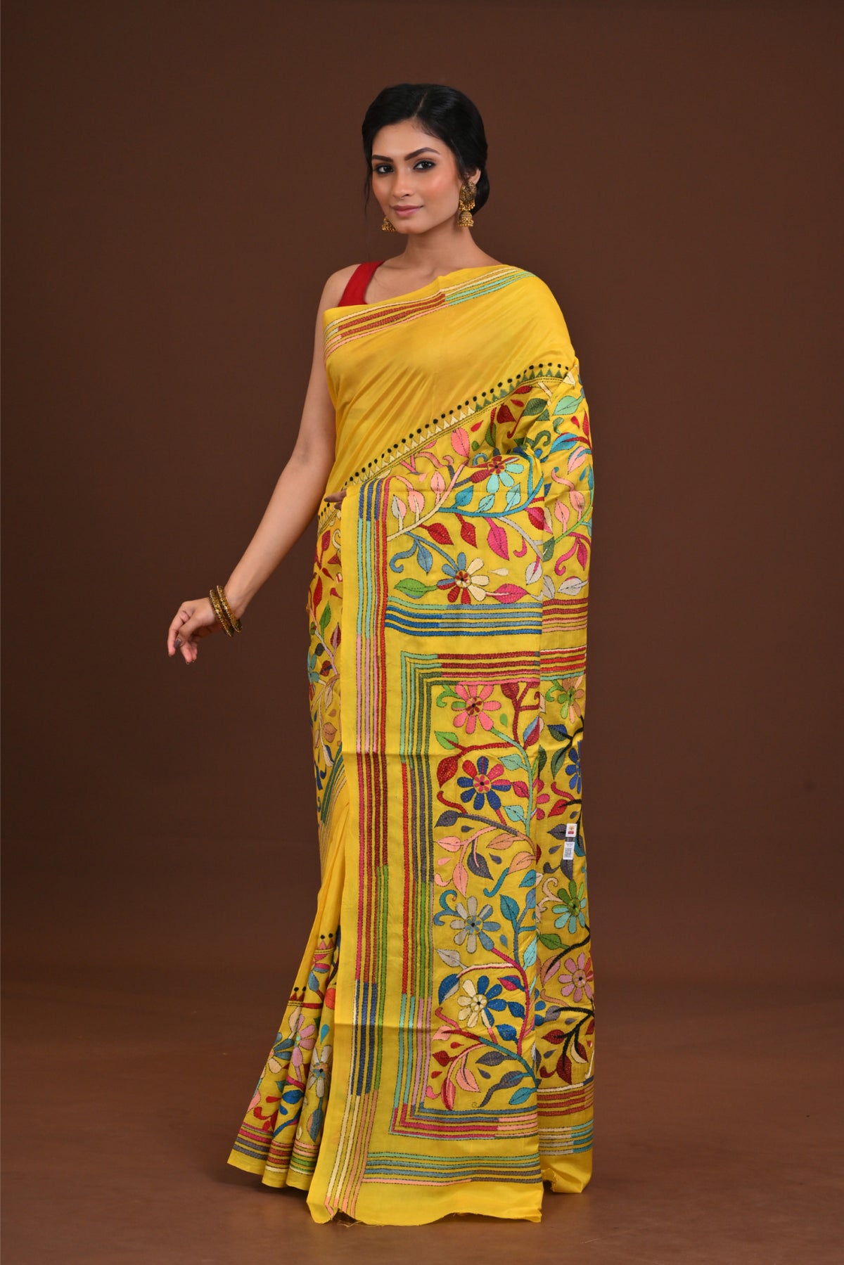 Pure Silk Kantha Saree